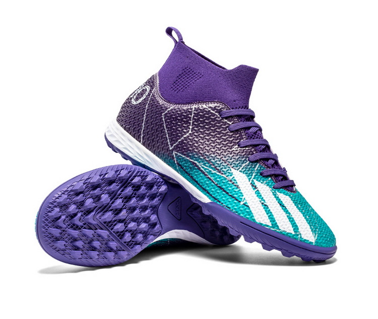 Transfronterizo zapatos de fútbol de uñas rotas de largo alto-Top Plus tamaño cómodo transpirable césped artificial suave absorción de choque moda hombres y mujeres de entrenamiento