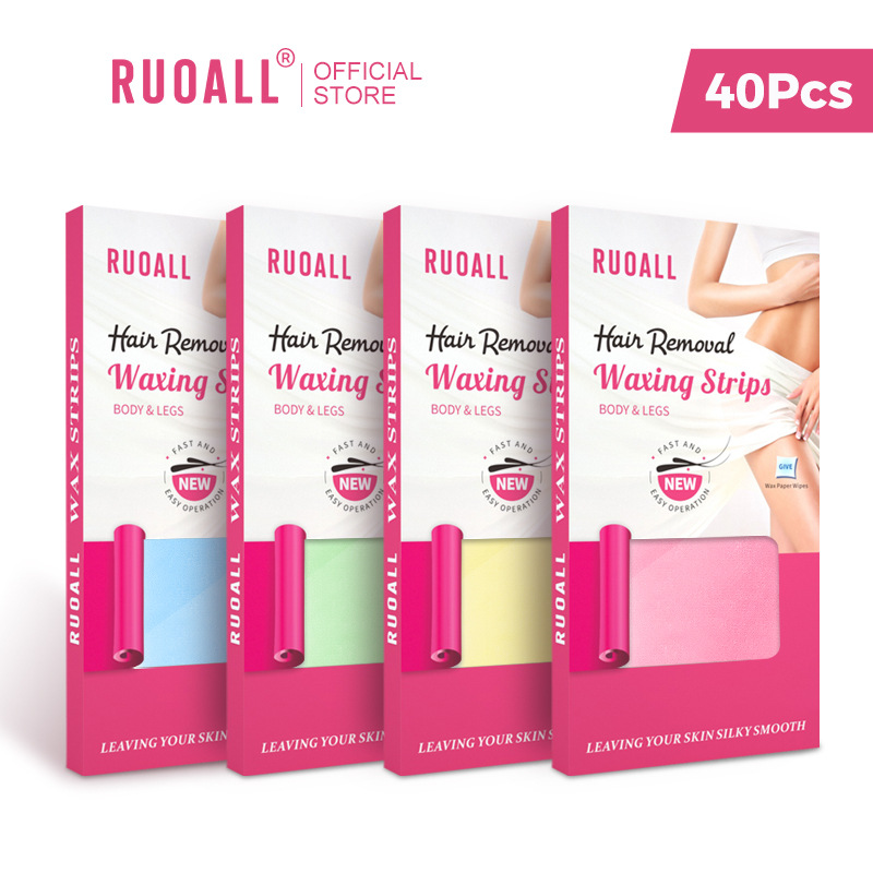 RUOALL  Wax Strips 9X18CM 四色4种香型脱毛蜡纸 双面脱毛纸