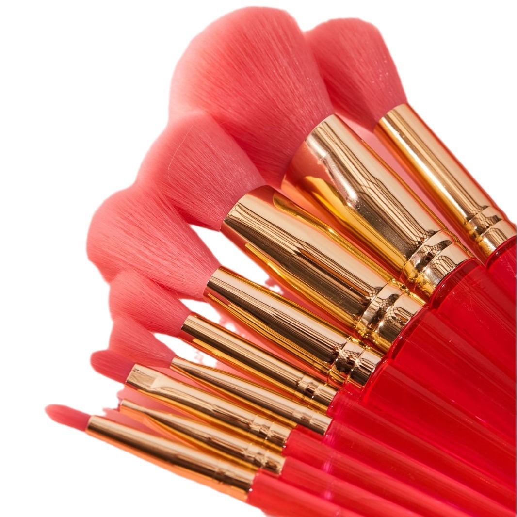 9-teiliges Make-up-pinselset Mit Transparenten Griffen_voghion.com