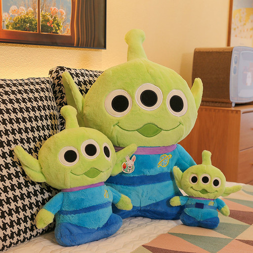 Cute Japanese cartoon three-eyed monster large plush toy Toy Story pillow buddy doll stuff animal