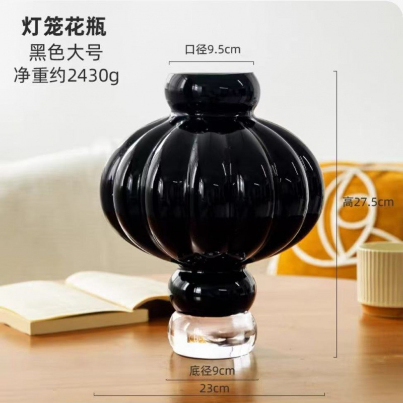 Nueva linterna china estilo hogar vasos de vidrio modelo moderno decoración de gabinete invitados