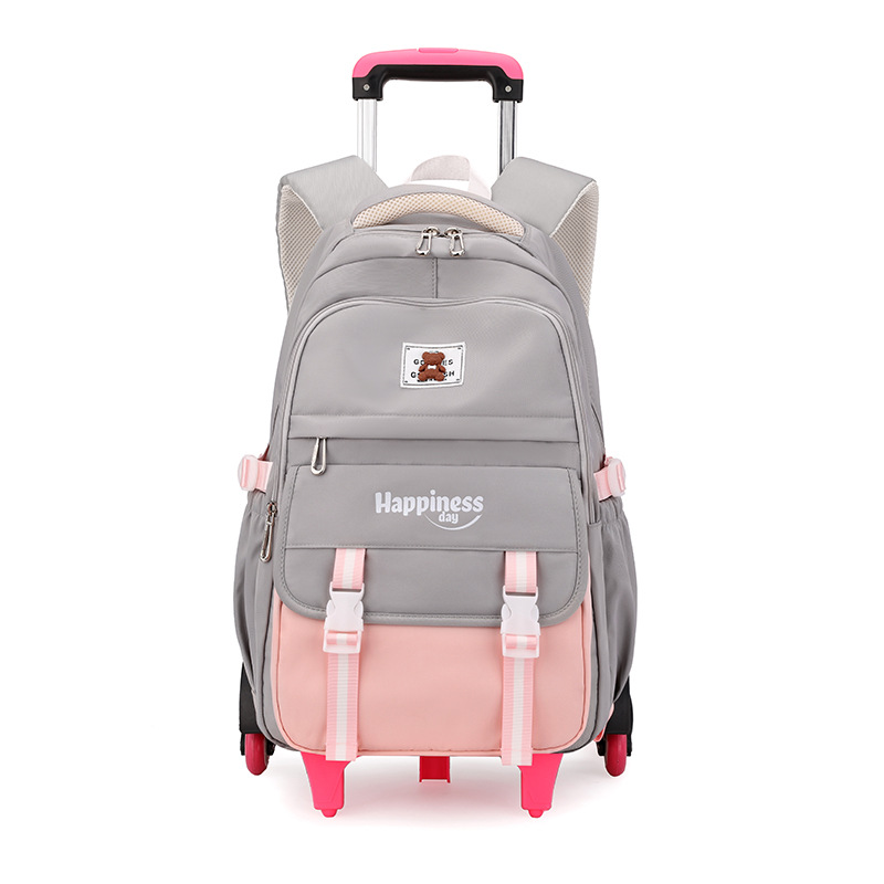 Nuevo pez natural escalera tracción mochila de escuela secundaria de gran capacidad desmontable una mochila de niños