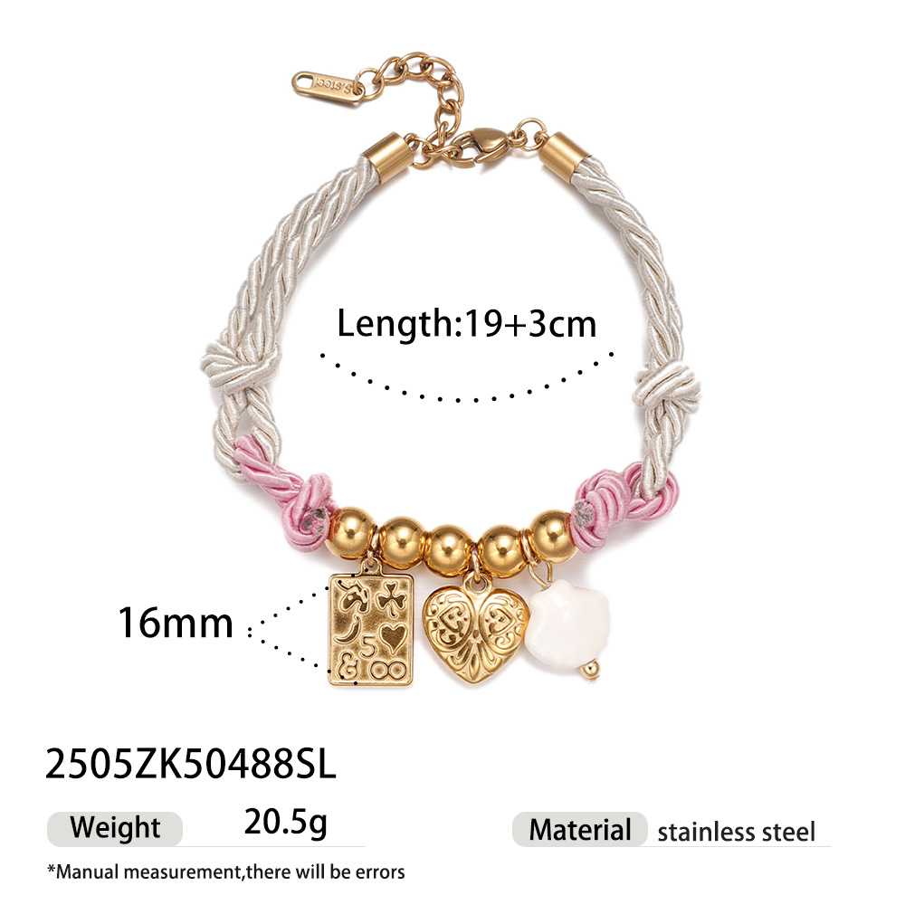 Tena Fashion Color Cuerda gruesa Tejida Cuerda de mano colorida Colgante de galvanoplastia de nicho de todo fósforo Moda para mujer Joyas transfronterizas