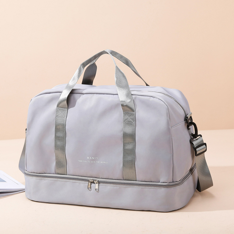 Logotipo impreso personalizado bolsa de viaje de gran capacidad portátil crossbody bolsa de fitness bolsa de almacenamiento de natación de separación en húmedo y seco