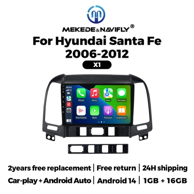 For Hyundai Santa Fe 2006-2012 Android Car GPS Navigation MP5 Bluetooth Player Carplay