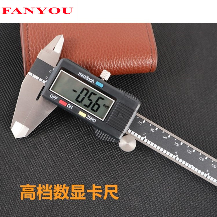 凡莜 工业级精密大屏3键电子数显游标卡尺150-200-300mm 角度尺