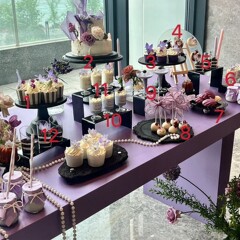 黒いデザート台の展示棚は披露宴のデザート台のお茶を予約します。