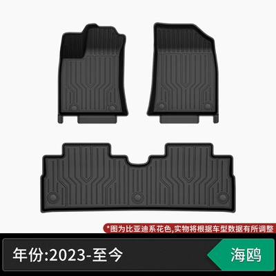 Modelə uyğun ayaqaltı: custom-made car mats, automotive-grade - 23-25-models-byd-seagull-single-layer-tpe-floor-mats