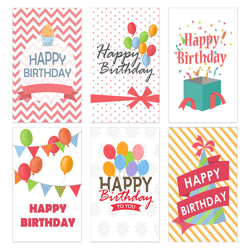50 sheets/pack creative small fresh birthday card Happy birthday birthday party decoration card gift card 50 sheets/pack creative small fresh birthday card Happy birthday birthday party decoration card gift card