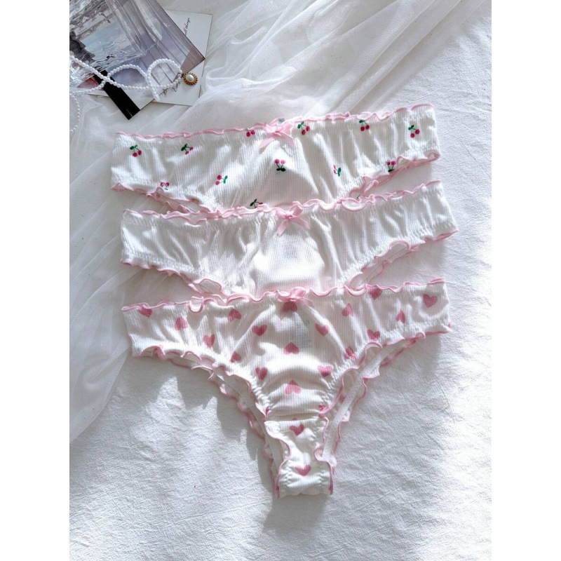 L 25139 Plus Size Mid Waist Panties Cross-Border Quick Sale