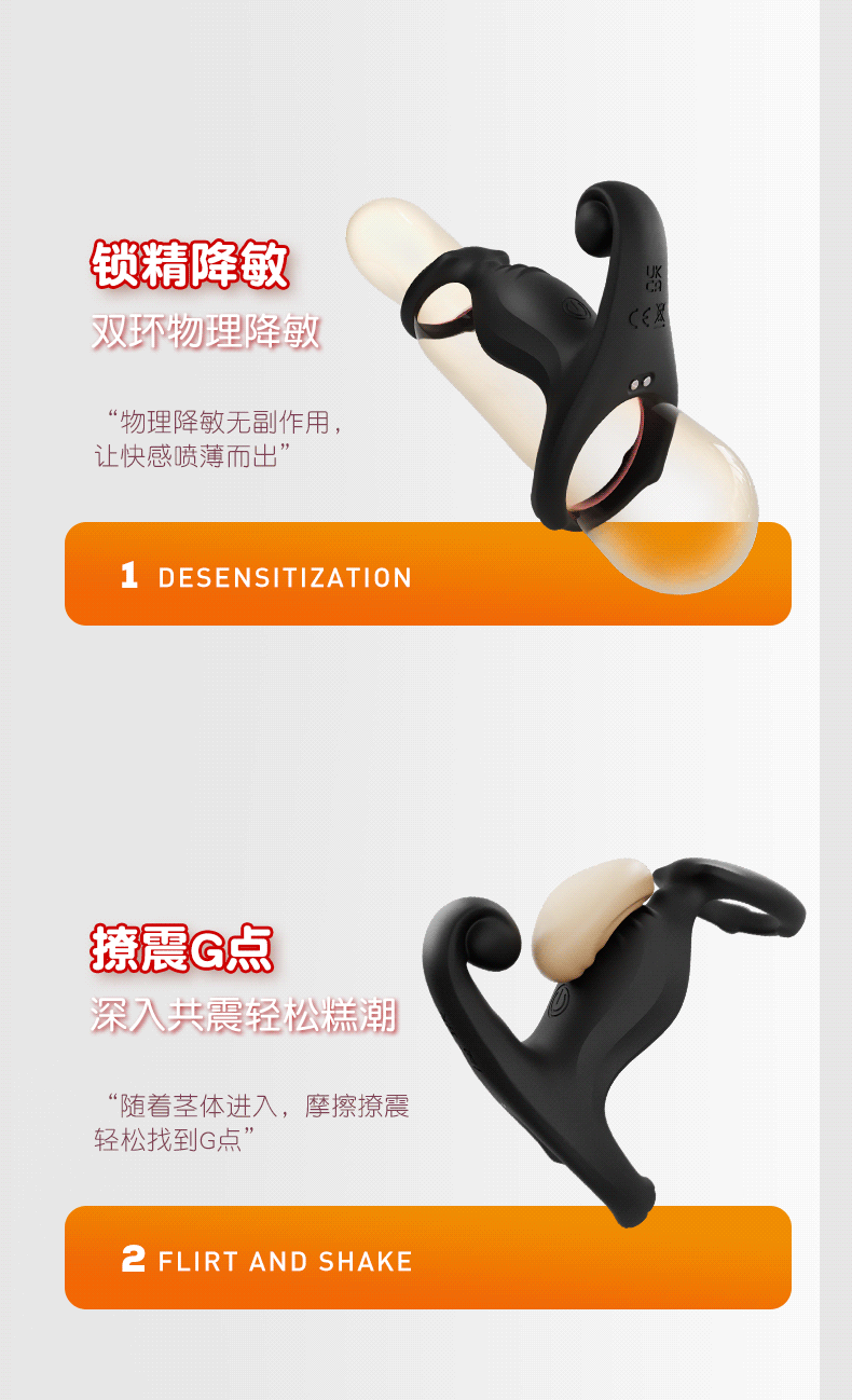 Black Panther App-Controlled Dual-Ring Vibrating Cock Ring for Couples — detail image 4
