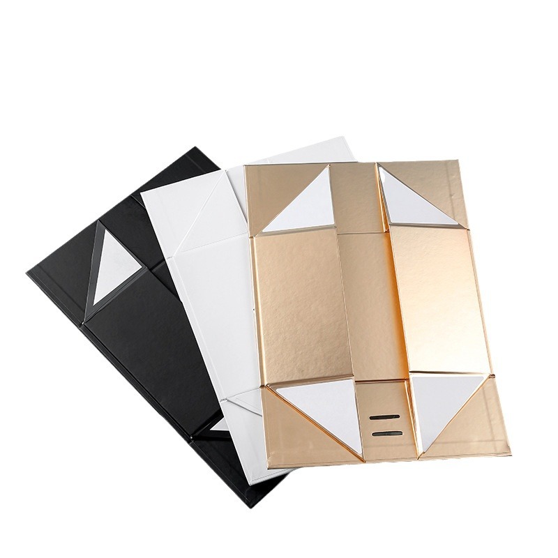 Amazon caliente venta plegable caja de regalo de una pieza arco caja de regalo color sólido Flip fiesta caja de regalo de fiesta