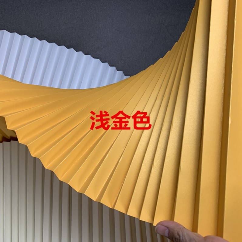 婚慶摺紙瓦楞紙波浪造型紙彎曲飄帶紙雕吊頂婚禮現場背景裝飾