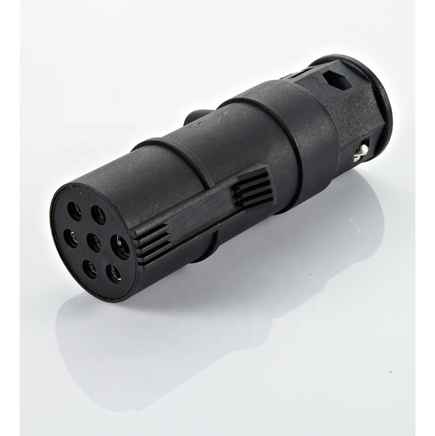 欧式24V 7针拖车插头拖车连接器7路聚氯乙烯N型拖车适配器