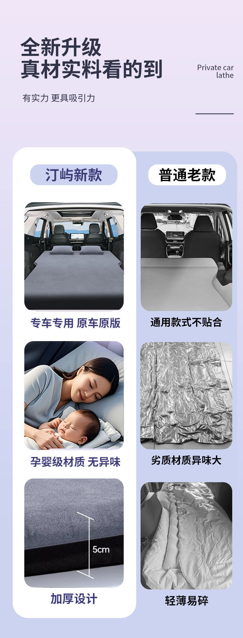Tank 400 Car Mattress Inflatable Sleeping Pad Rear Trunk Sleeping Gadget Self-Driving Travel Bed Car Outdoor