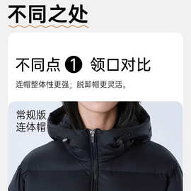 加工定制羽绒服女短款2025年春季新款黑色加厚连帽男情侣面包服款