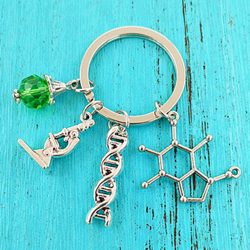 European and American Foreign Trade Science Jewelry Microscope DNA Doctor Key Ring Anatomy Neuron Biology Keychain European and American Foreign Trade Science Jewelry Microscope DNA Doctor Key Ring Anatomy Neuron Biology Keychain