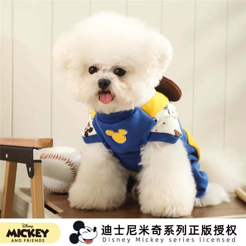 Disney Mickey Dog Clothing Invierno Cálido Bichon Dog Otoño Bomei Teddy Perro pequeño Pet Traje de cuatro patas