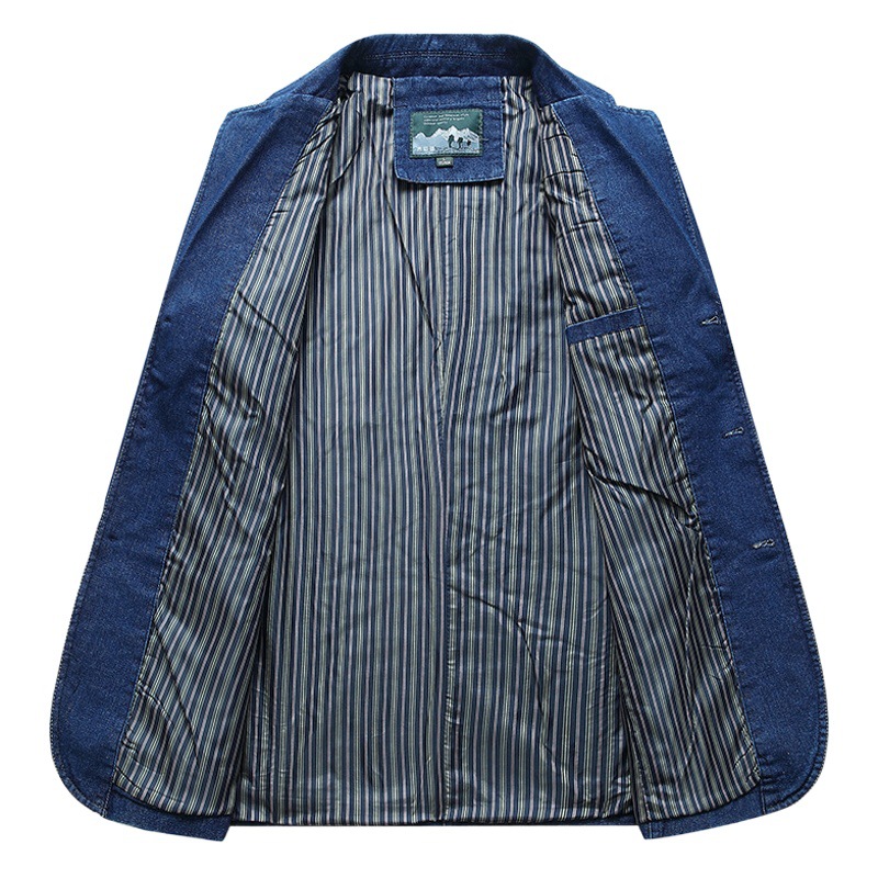 Men's New Denim Suit Men's Casual Loose Large Size Youth Jacket Denim Suit Jacket 2182
