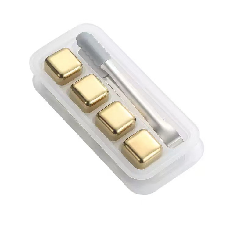 Золотой набор из 4 штук с силиконовыми зажимами