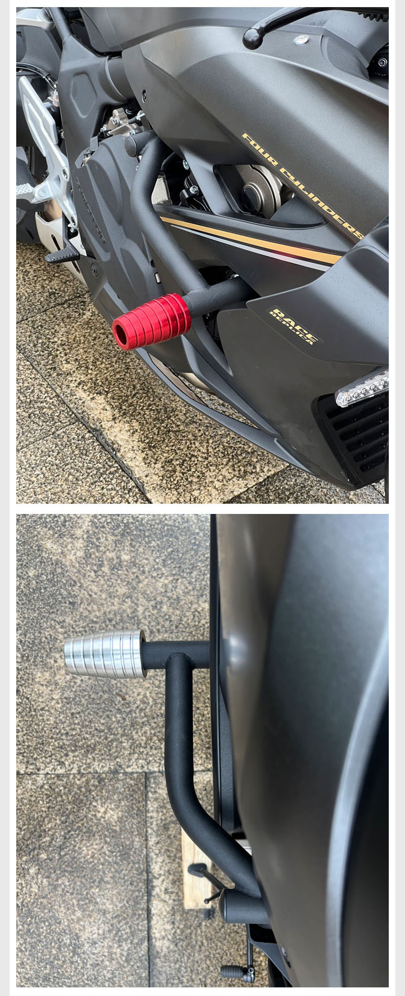 Applicable to QJ Qianjiang competition 800 insurance drop-resistant bumper motorcycle one-word competitive bumper spring head modification accessories