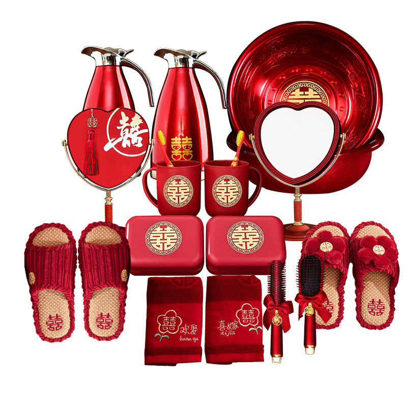 Boda lavabo lavado traje caja de regalo novia traje de dote suministros mujeres boda maquillaje festivo boda suministros al por mayor