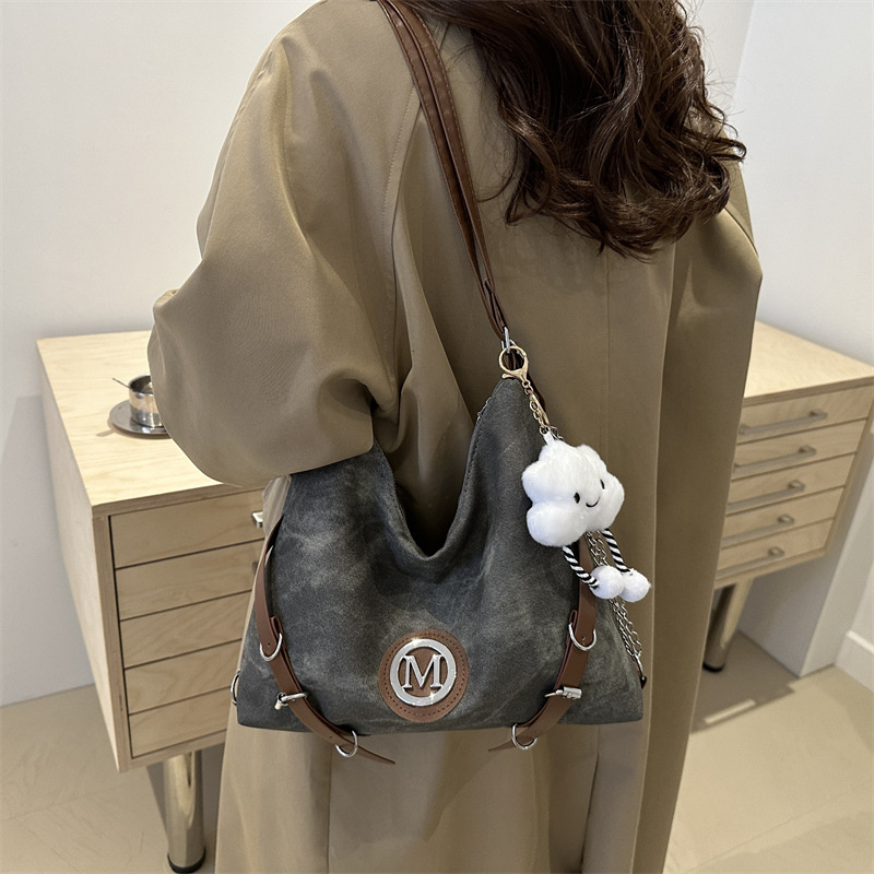 Jean mochila de hombro para mujeres de gran capacidad 2024 nuevo nicho de alto nivel tres uso mochila de hombro