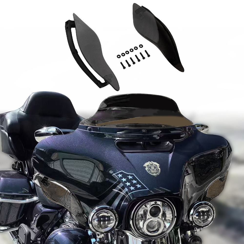 Motorcycle Windshield Suitable for Harley 14-23 Avenue Glide Flagship Glide Fixed Wing Windshield Set Multi-Color