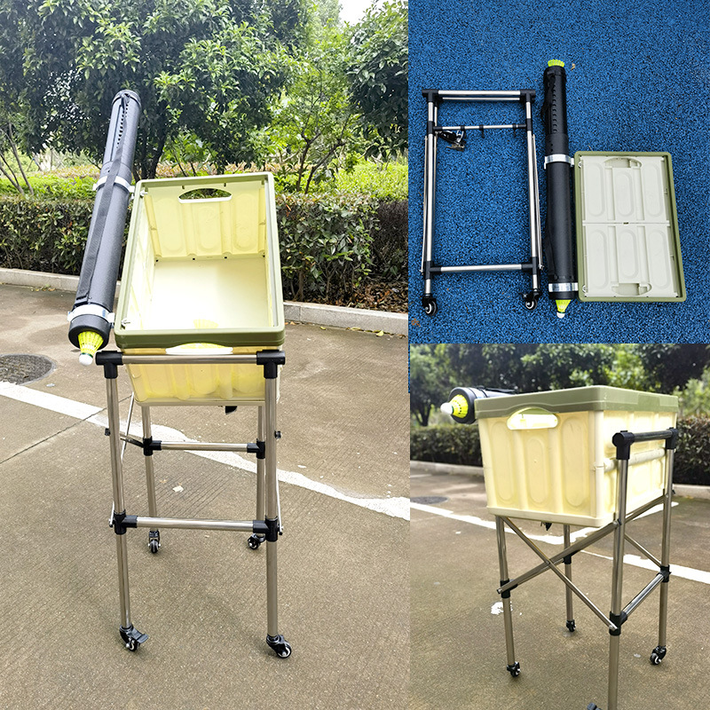 Free Shipping Aiyufisi Badminton Ball Collector Foldableable Ball Collection Frame Telescopic Ball Server Coach Portable Teaching Aids