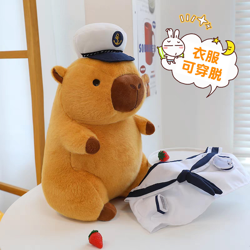 Nueva muñeca marinero marino carpincho intercambiar muñecos de peluche regalo de cumpleaños muñeca de trapo al por mayor