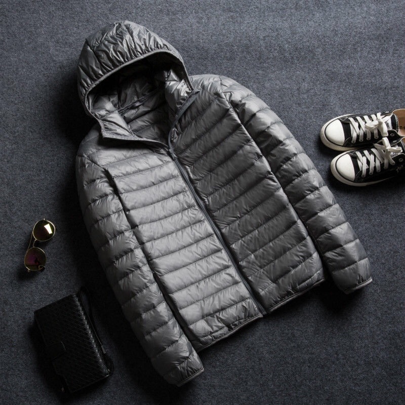 2023 Brand Casual Down Jacket For Men Pure Cotton Warm Solid Color Hooded Coat High Quality Down Jacket Male_voghion.com