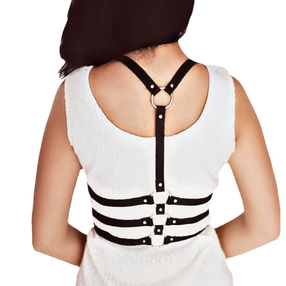 Black white red multicoloured belt handmade, punk style, lifting effect