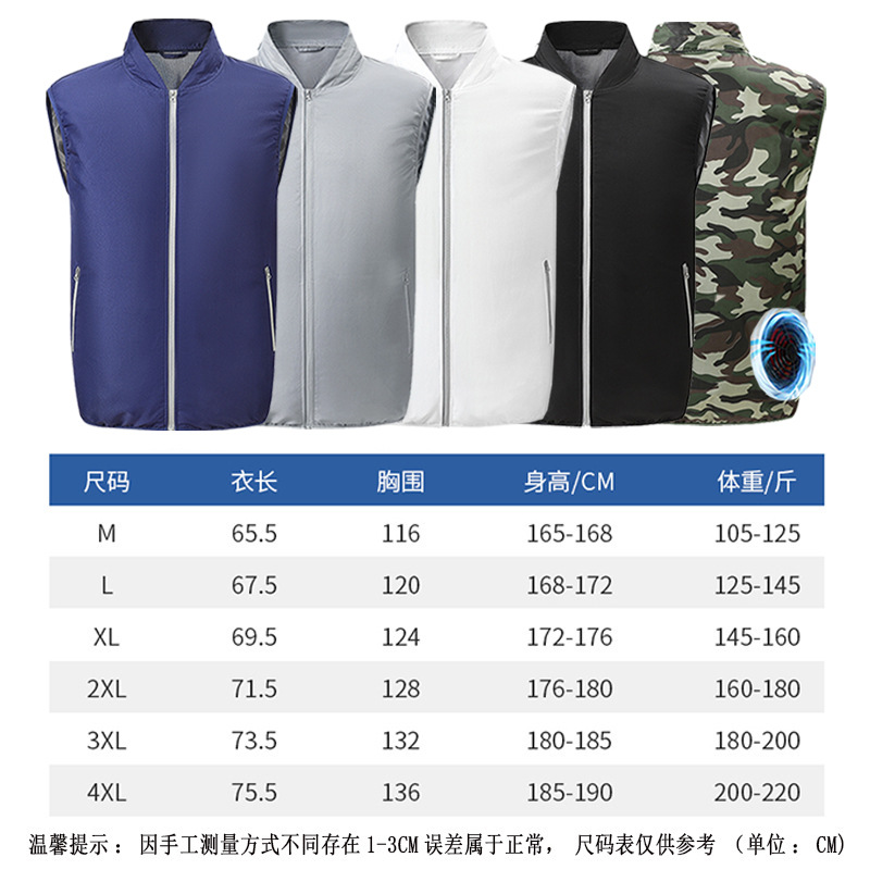 夏季降溫空調服風扇服勞保工作服帶風扇衣服充電製冷工地迷彩背心