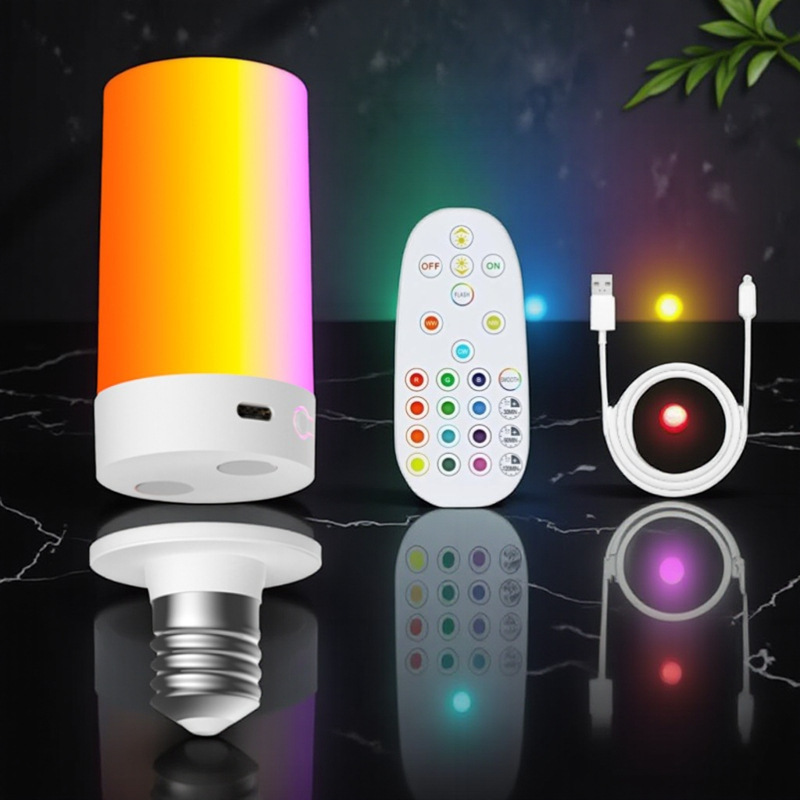 RGB maqnit divar lampası, batareyalı rəngli gecə işığı