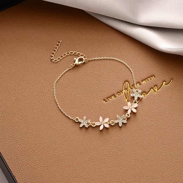 2088#Five -petal flower bracelet