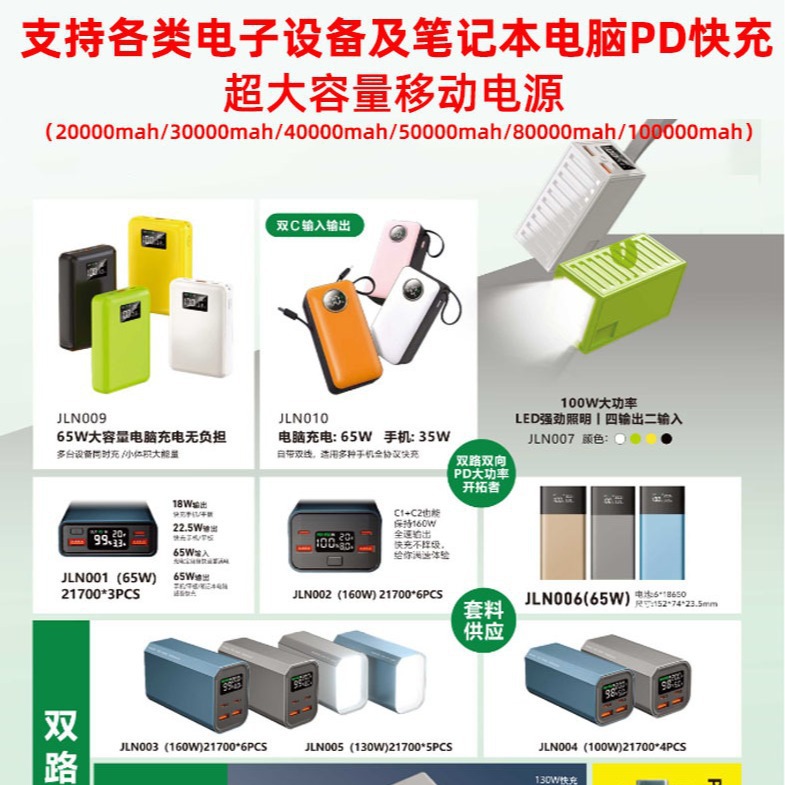 100000mah altavoz Bluetooth recargable 100000mAh carga rápida Pd65W100W camping al aire libre fuente de alimentación móvil