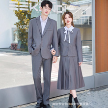 高端学院风西装套装职业正装男女幼儿园老师园服演出服英伦风班服