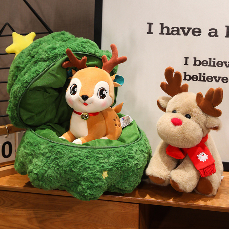 Papá Noel muñeca árbol de Navidad muñeca almohada juguetes de peluche muñeca alce niña regalos de Navidad