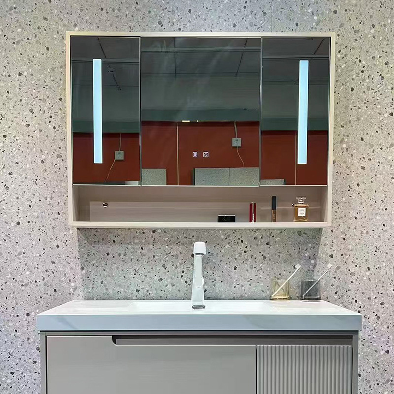 Cream Style Bathroom Cabinet Ceramic Integrated Basin Washstand Bathroom Washbasin Cabinet Combination Washbasin Cabinet Washbasin