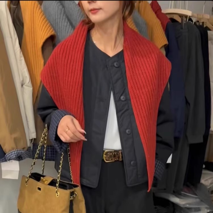慵懒风秋季新款圆领宽松显瘦棉服外套女时尚休闲百搭拼接夹克上衣|undefined