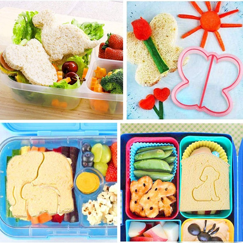 Cross-border new 32-piece set cartoon sandwich mold little bear bread toast flower mold stainless steel cookie mold