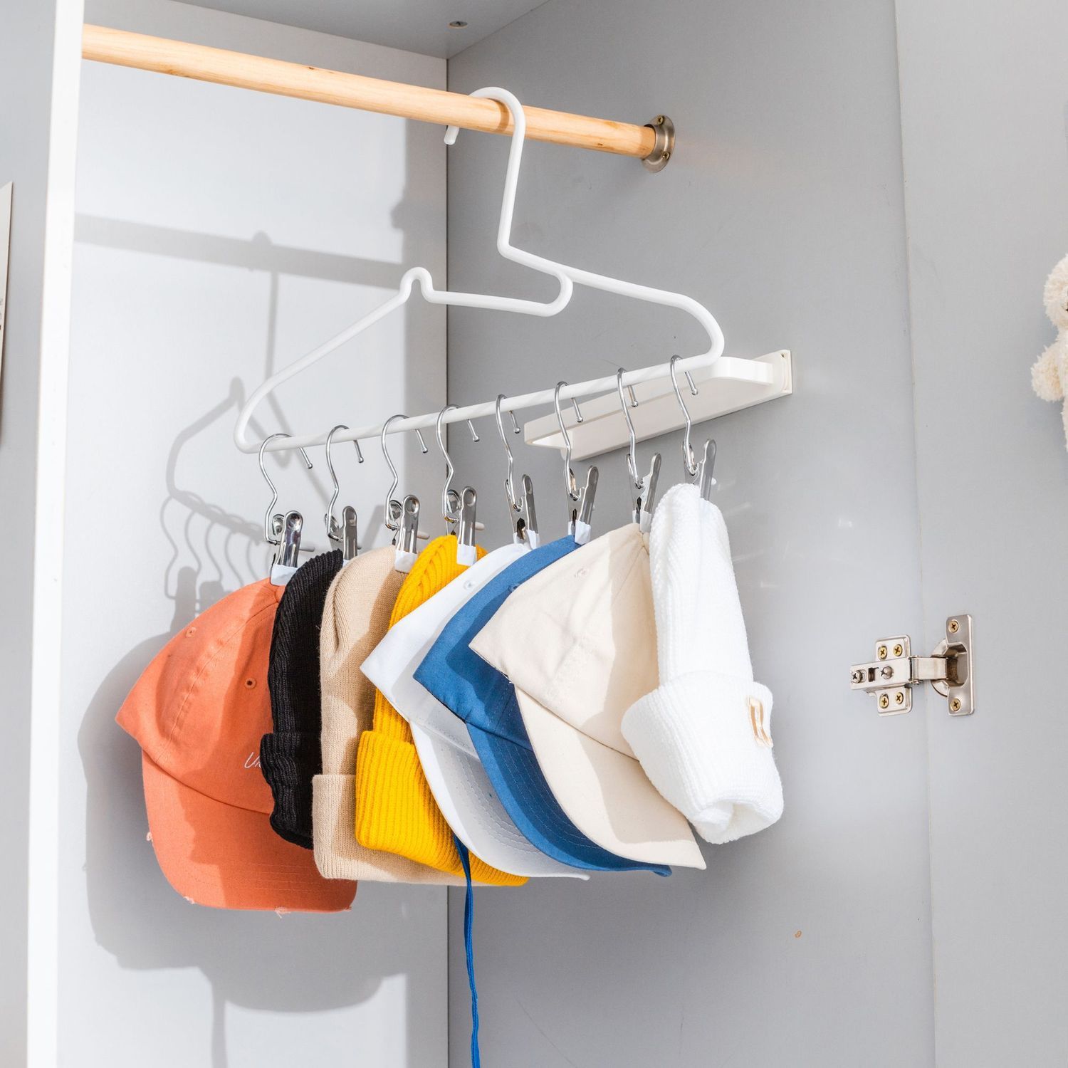 Seamless clip de secado calcetines clip portátil antideslizante pequeño clip sombrero ropa interior simple multifuncional simple clip con gancho