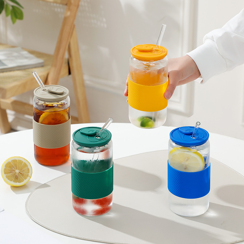 Amazon 16oz Coke Cup Alto borosilicato Red resistente a altas temperaturas Taza de bebida fría caliente Juego de tazas de cerveza de jugo