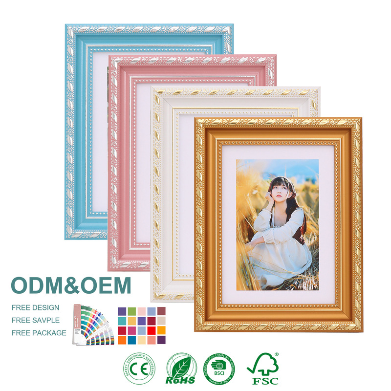 Cross-Border European-Style Retro 6inch Photo Frame Empty Frame 7810inch A4 Gold Photo Frame Wall Decoration Tabletop Picture Frame