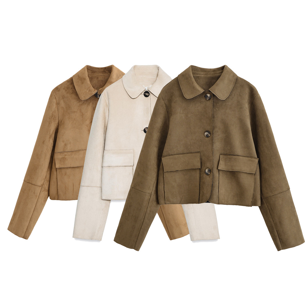 2025 Autumn and Winter New European and American Cross-Border Women's Street Fashion Casual Suede Jacket W09 11560