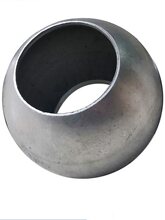 打孔铁球50/66/76/100-210mm护栏立柱连接球冲孔对穿通孔一体钢球