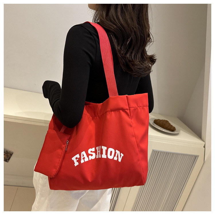 95g Weight Polyester Lining Material Magnetic Buckle Closure Type Double Shoulder Straps Strap Type Canvas Bag Bags Type Daily Occasion Oxford Cloth Material Women's Backpack Backpack Letter Pattern All Seasons Season Women's Gender Basic Style Square Shape Women's Basic Letter Oxford Cloth Shopping Bags 11