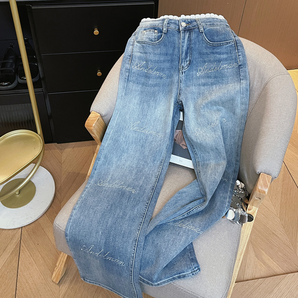 핫 다이아몬드 레이스 허리 블루