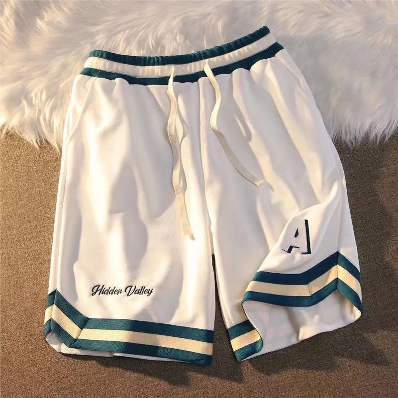 Summer American sports shorts men's all-match casual niche design basketball pants casual straight letter shorts