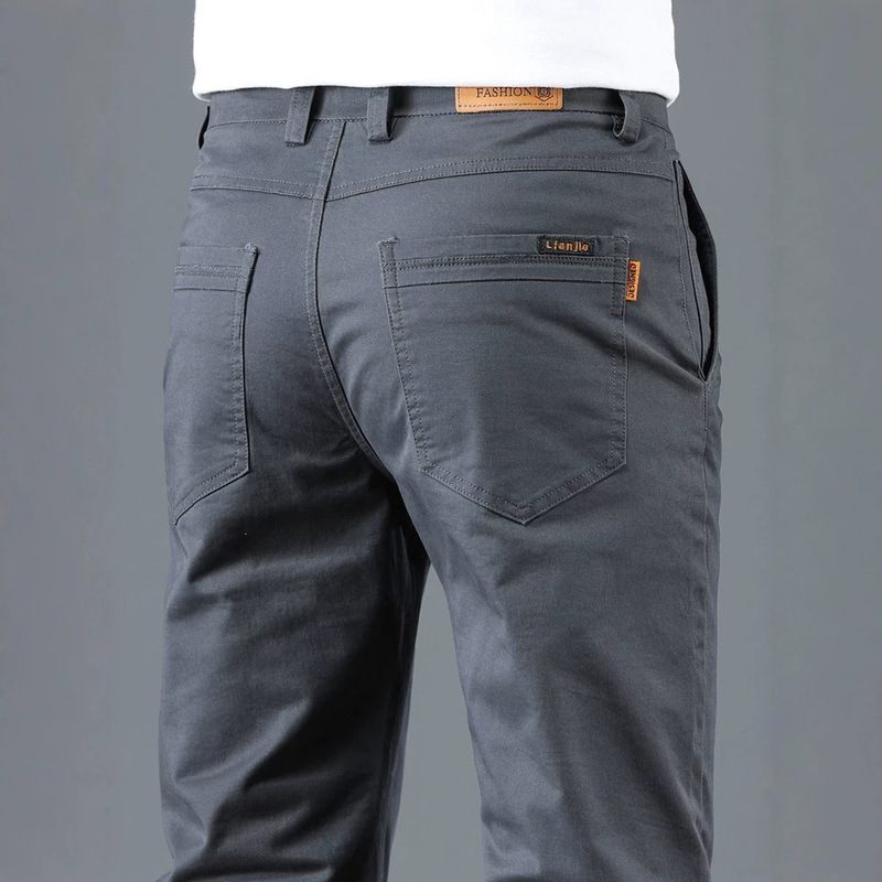 2026 New Cotton Casual Pants for Men, Summer Business Men's Versatile Straight-Leg Work Trousers, Spring and Autumn Dress Pants